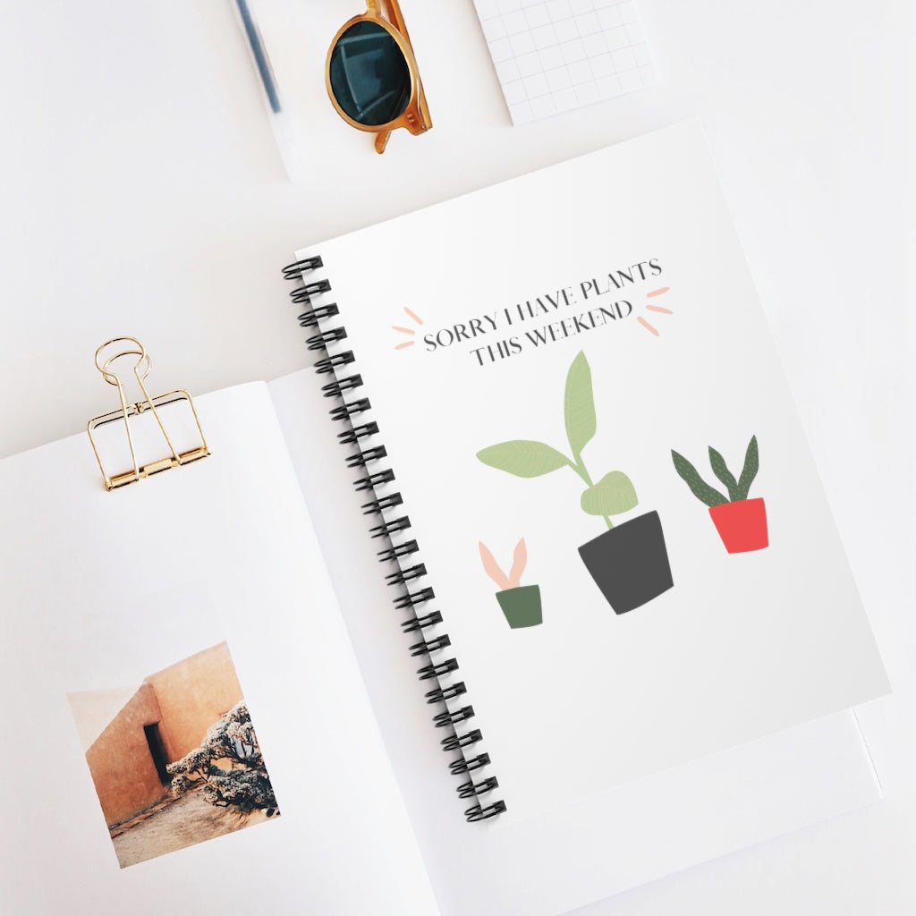 When all you want is a night in with your plants. This punny notebook is bright and fun and says, “Sorry I Have Plants This Weekend”. Great for introverts and all who just like alone time and self care. Add this stylish funny journal to your collection today. This journal has 118 ruled line single pages for you to fill up!