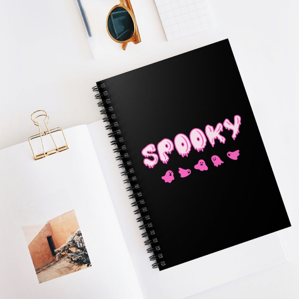 SPOOKY Ghost Spiral Notebook - Ruled Line