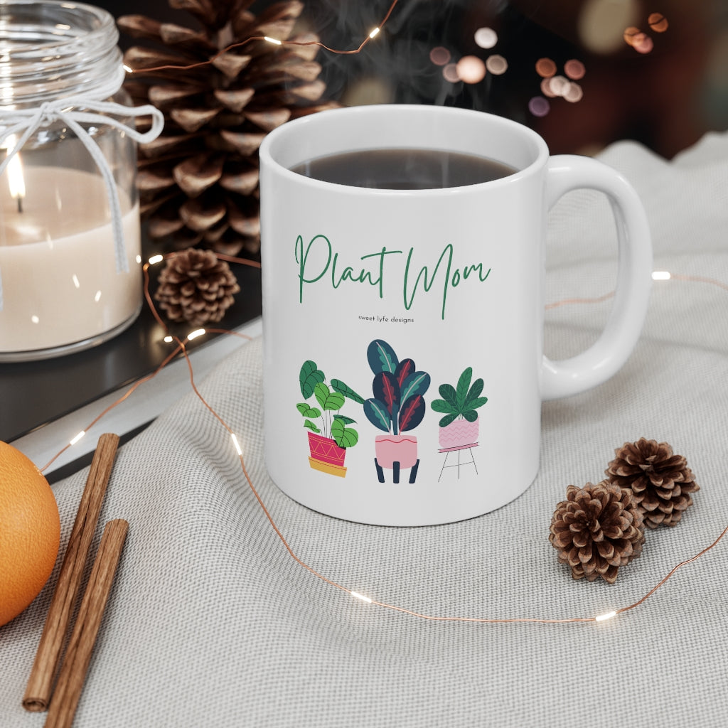 Plant Moms are the best moms. I mean, it is hard to keep plants alive so it must mean you just have the magic touch. This bright and fun ceramic mug includes potted plants with “Plant Mom” printed across the top. This is the ultimate upgrade to your collection. This mug is 11 oz, lead and BPA free, and microwave and dishwasher safe!