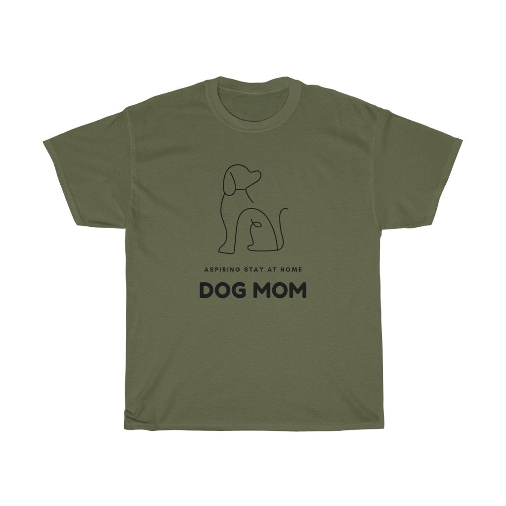 When your only aspiration in life is to make sure your dog has the best life possible. This funny Aspiring Stay at Home Dog Mom cotton t-shirt is made with 100% cotton blend so it is super soft and comfortable. Perfect for walks or cuddling on the couch with your furry friend, this will be your new favorite t-shirt guaranteed.