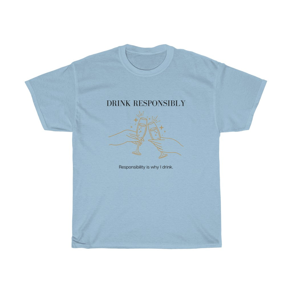 This is the ultimate adulting cotton t-shirt. With a champagne glass cheers design, this is not only stylish but hilarious. The more responsibility you have, the more you drink. That’s how it works right? Made with high quality cotton, this t-shirt is a must have for your collection.