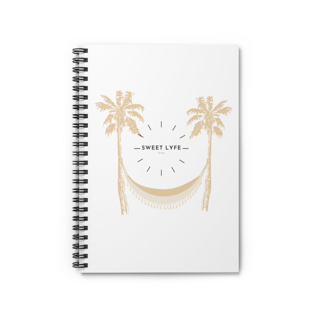Tropical and dreamy. This Sweet Lyfe notebook was inspired by the beach. When you write in this journal, let it bring you to a beautiful tropical vacay with the sun on your face and the breeze in your hair. This journal has 118 ruled line single pages for you to fill up!
