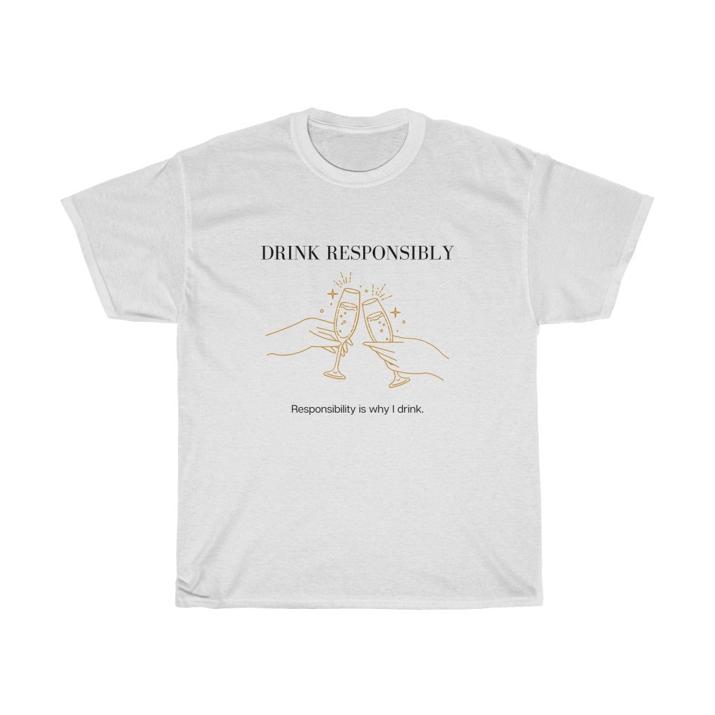This is the ultimate adulting cotton t-shirt. With a champagne glass cheers design, this is not only stylish but hilarious. The more responsibility you have, the more you drink. That’s how it works right? Made with high quality cotton, this t-shirt is a must have for your collection.