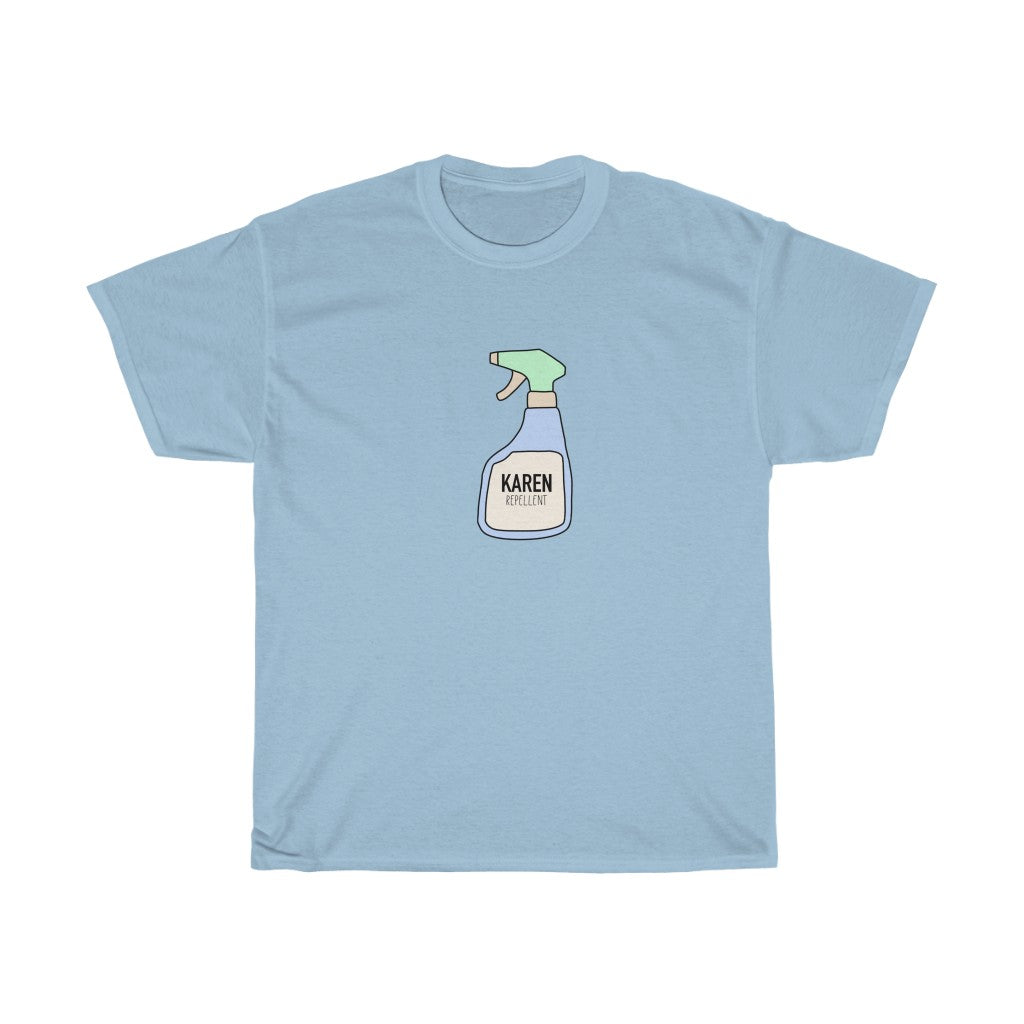 Keep those Karen's away with this funny Karen repellent cotton t-shirt. Avoid being cancelled while staying cool in this tee.