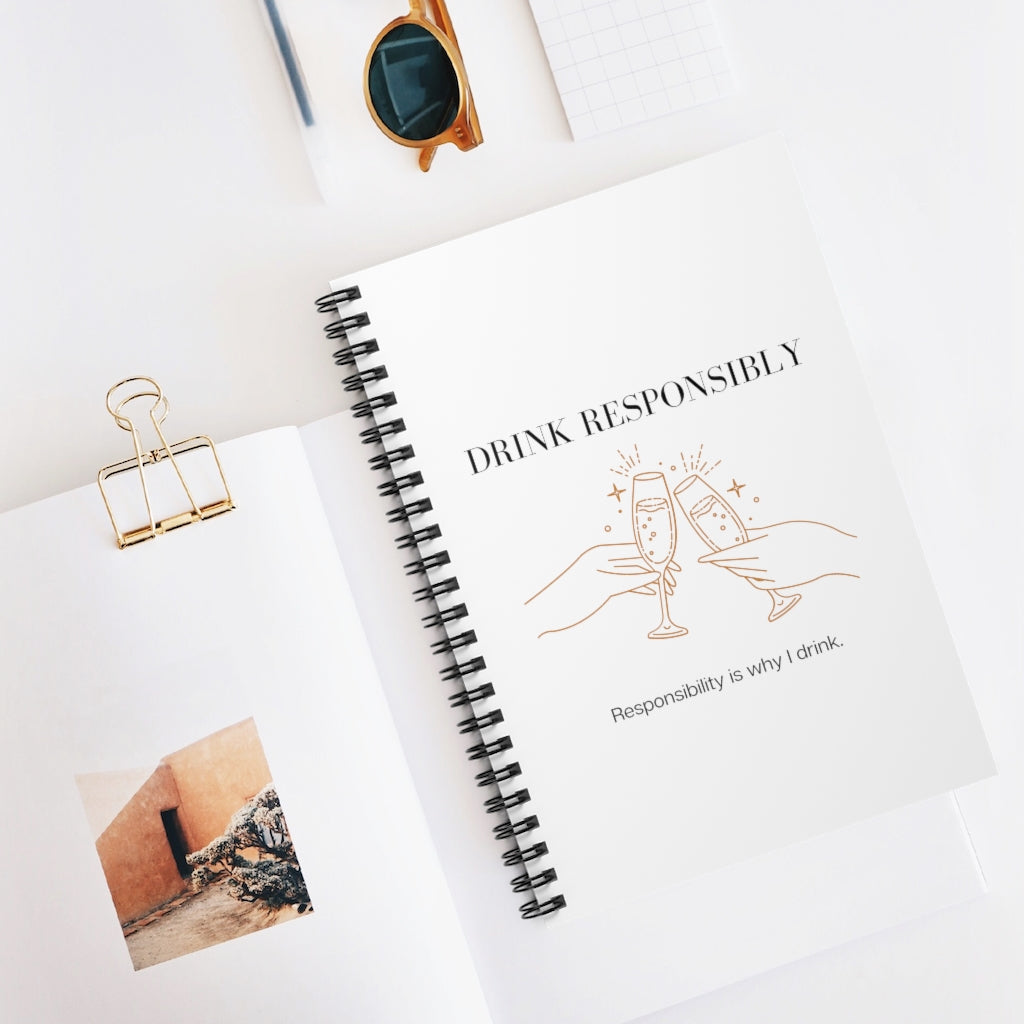 This is the ultimate adulting notebook. With a champagne glass cheers design, this is not only stylish but hilarious. The more responsibility you have, the more you drink. That’s how it works right? This journal has 118 ruled line single pages for you to fill up!