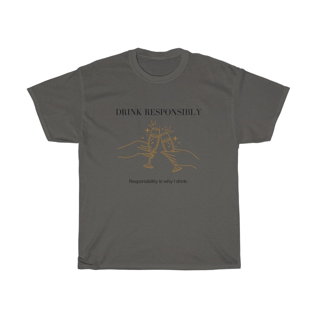 This is the ultimate adulting cotton t-shirt. With a champagne glass cheers design, this is not only stylish but hilarious. The more responsibility you have, the more you drink. That’s how it works right? Made with high quality cotton, this t-shirt is a must have for your collection.