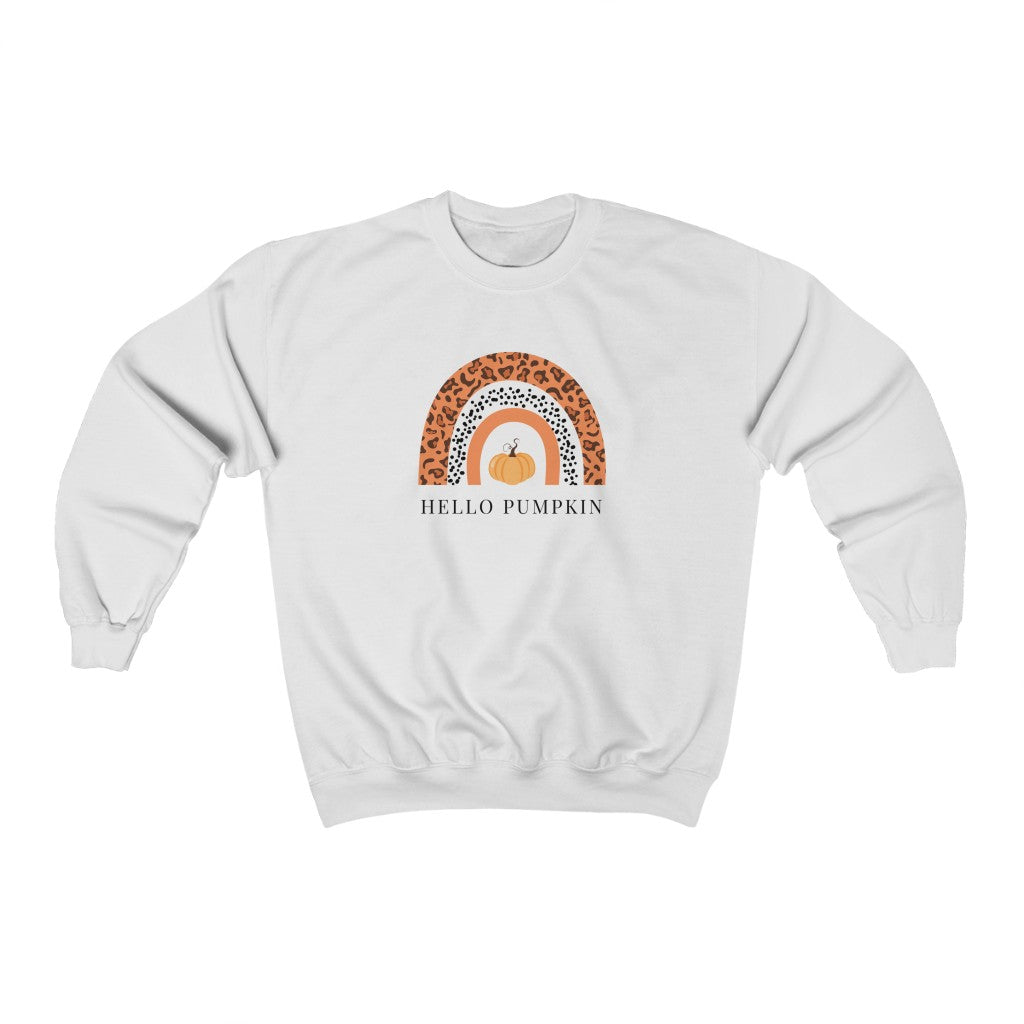 Hello Pumpkin Rainbow Crewneck Sweatshirt