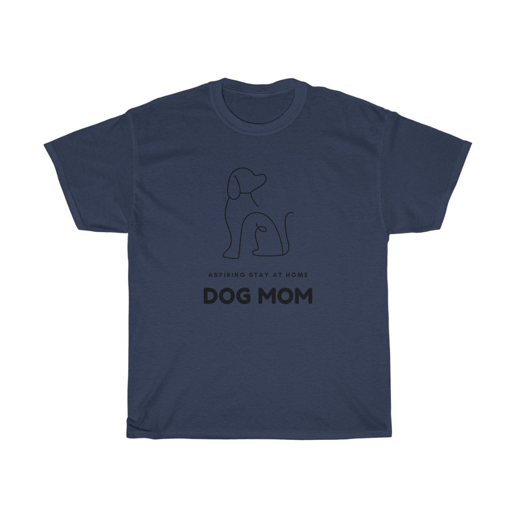 When your only aspiration in life is to make sure your dog has the best life possible. This funny Aspiring Stay at Home Dog Mom cotton t-shirt is made with 100% cotton blend so it is super soft and comfortable. Perfect for walks or cuddling on the couch with your furry friend, this will be your new favorite t-shirt guaranteed.