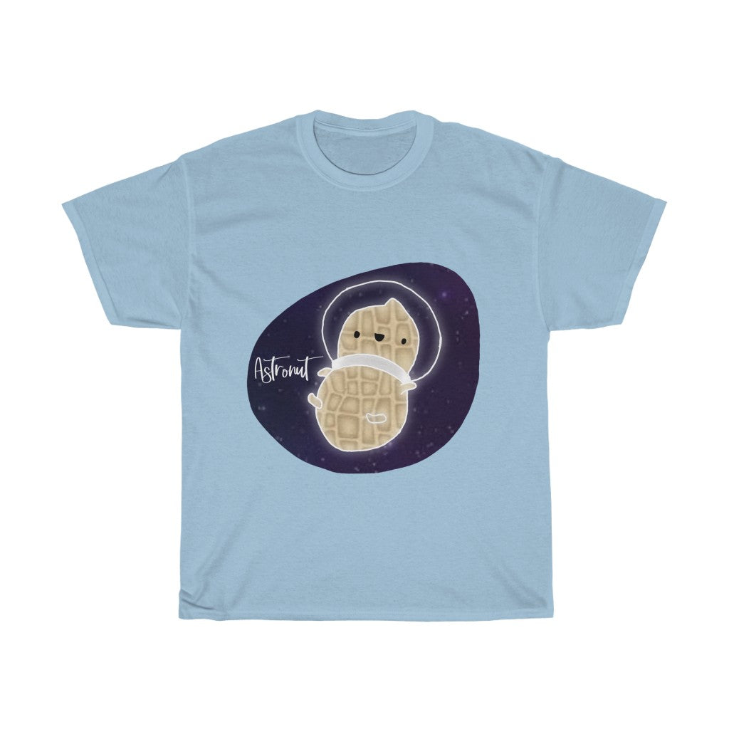 What do you get when you cross an astronaut and a peanut?... an Astronut! Show off your sense of humor in this funny, galactic, out of this world cotton t-shirt. Makes the perfect gift for your punny uncle or for your friend who can't stop making dad jokes!