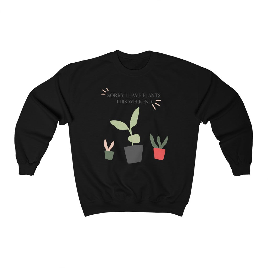 When all you want is a night in with your plants. This punny crewneck sweatshirt is bright and fun and says, “Sorry I Have Plants This Weekend”. Great for introverts and all who just like alone time and self care. Add this stylish funny piece to your collection today.
