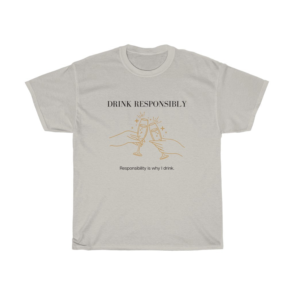 This is the ultimate adulting cotton t-shirt. With a champagne glass cheers design, this is not only stylish but hilarious. The more responsibility you have, the more you drink. That’s how it works right? Made with high quality cotton, this t-shirt is a must have for your collection.