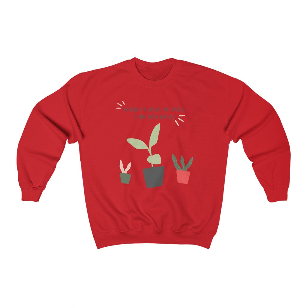 When all you want is a night in with your plants. This punny crewneck sweatshirt is bright and fun and says, “Sorry I Have Plants This Weekend”. Great for introverts and all who just like alone time and self care. Add this stylish funny piece to your collection today.