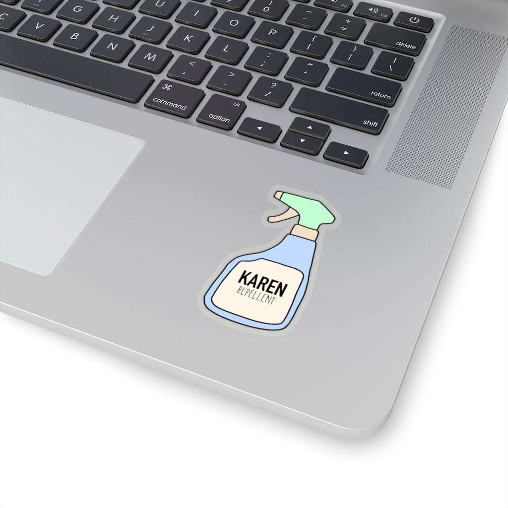 Keep those Karen's away with this funny Karen repellent sticker. Avoid being cancelled with this funny karen repellent spray bottle sticker.