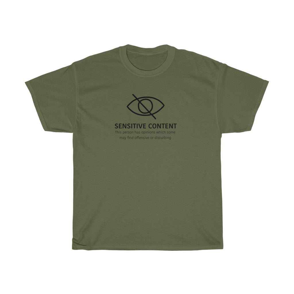 Sensitive Content! This cotton t-shirt is perfect for those people with unpopular opinions! Let people know what they are getting into! Makes a great gift for that outspoken uncle at the holidays!