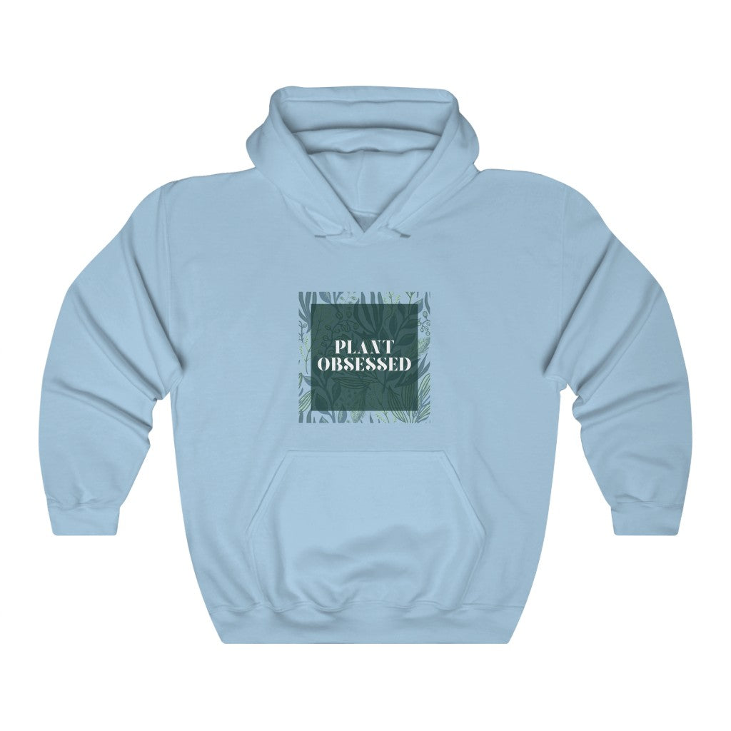Calling all plant lovers. This plant obsessed hoodie sweatshirt has a gorgeous plant leaf design with the phrase Plant Obsessed. Whether you are just starting out your plant journey or your living space has become a jungle, this sweatshirt is for you.