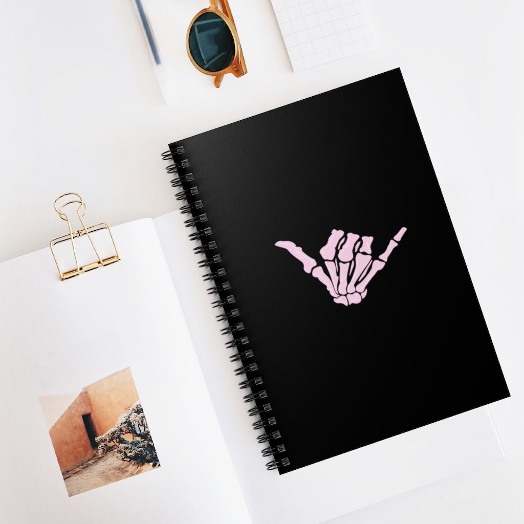Hang Loose Skeleton Spiral Notebook - Ruled Line