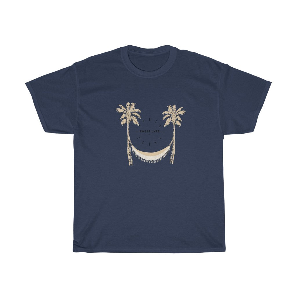 Feel all the happy vibes with this Tropical Sweet Lyfe Cotton T-shirt. Inspired by seeing the good in life and knowing great things are coming, this uplifting t-shirt is the perfect addition to your closet. Made with a super soft cotton, you can radiate positivity and be comfortable at the same time. Shop our unique and exclusive designs at Sweet Lyfe today.