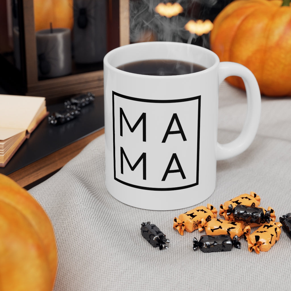 Mama Minimalist Square Ceramic Mug 11oz