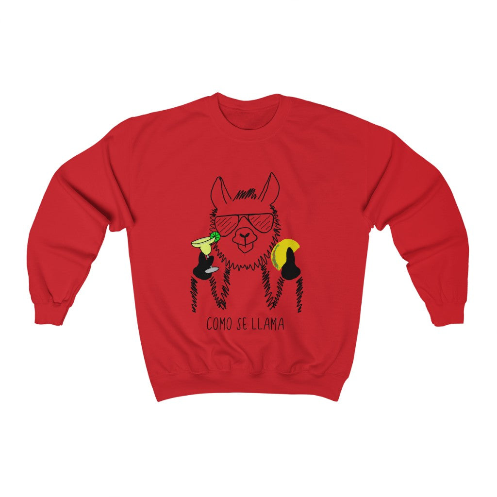 Coming Se Llama?! This funny crewneck sweatshirt puts a fun and festive twist on the original Spanish saying. Show off your sense of humor and love for llamas with this funny sweatshirt. This llama rocking his taco, margarita, and cool sunglasses are the perfect gift for your Cinco de Mayo holiday, or just to wear around town!