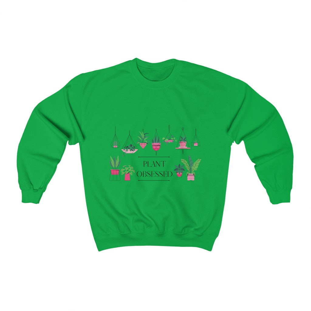 There is no such thing as too many plants. I mean, just one more right? This colorful crewneck sweatshirt has beautiful hanging plants and the phrase “Plant Obsessed”. Made with 100% cotton, this sweatshirt is both stylish and cozy. Treat yourself and show off your passion for plants with this piece.
