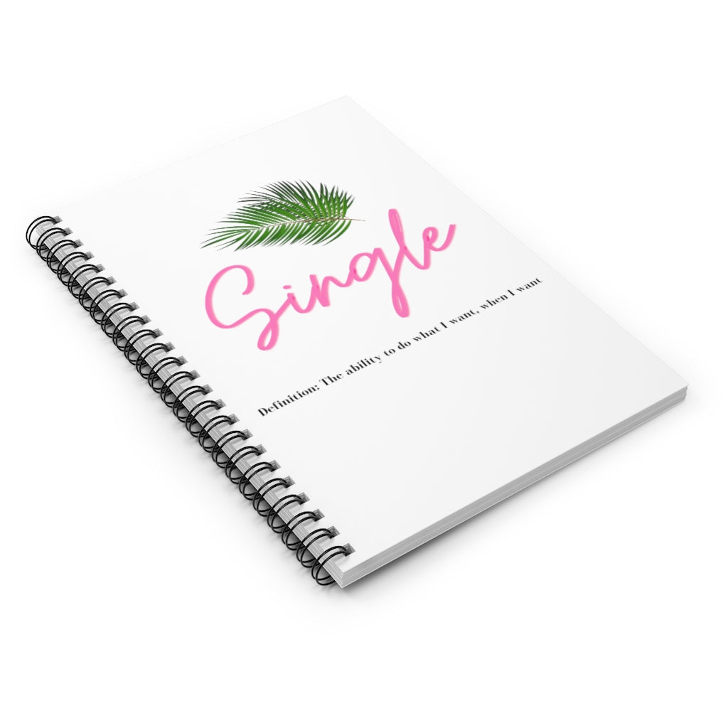 One of the best parts of being single is doing what you want, when you want. This trendy notebook features a palm leaf and the perfect definition of single. Giving off all the Beverly Hills vibes, you will get all the compliments left and right, and hey, you might get a few dates out of it too (wink, wink!) This journal has 118 ruled line single pages for you to fill up!