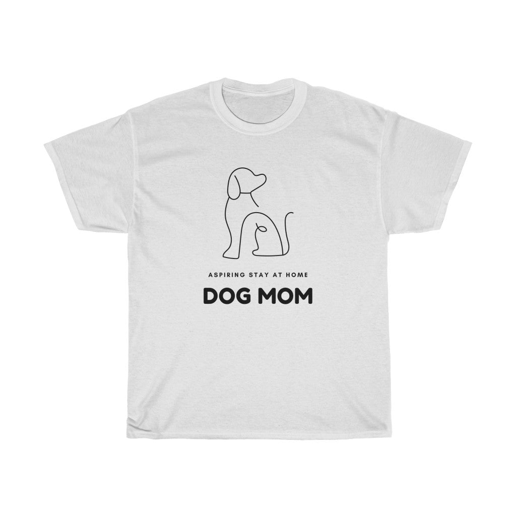 When your only aspiration in life is to make sure your dog has the best life possible. This funny Aspiring Stay at Home Dog Mom cotton t-shirt is made with 100% cotton blend so it is super soft and comfortable. Perfect for walks or cuddling on the couch with your furry friend, this will be your new favorite t-shirt guaranteed.