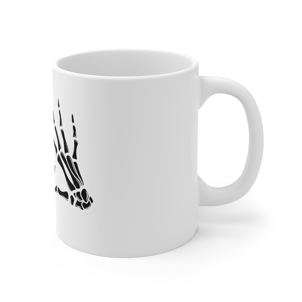 Spooky Skeleton Heart Hands Mug 11oz