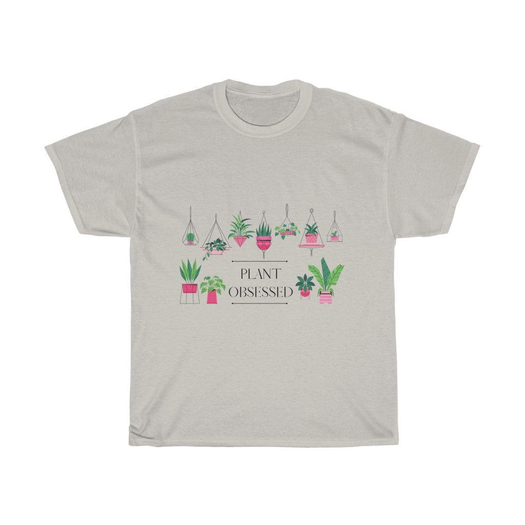 There is no such thing as too many plants. I mean, just one more right? This colorful cotton tee has beautiful hanging plants and the phrase “Plant Obsessed”. Made with 100% cotton, this t-shirt is both stylish and cozy. Treat yourself and show off your passion for plants with this piece.