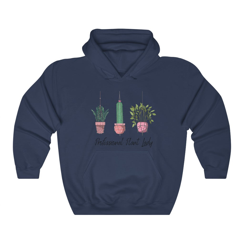 If you have kept your plants alive for more than a week, you are basically a professional. This "Professional Plant Lady" hoodie is both stylish and funny. Made with super soft cotton and is perfect for all day wear. Upgrade your style today with this cute plant lover sweatshirt.