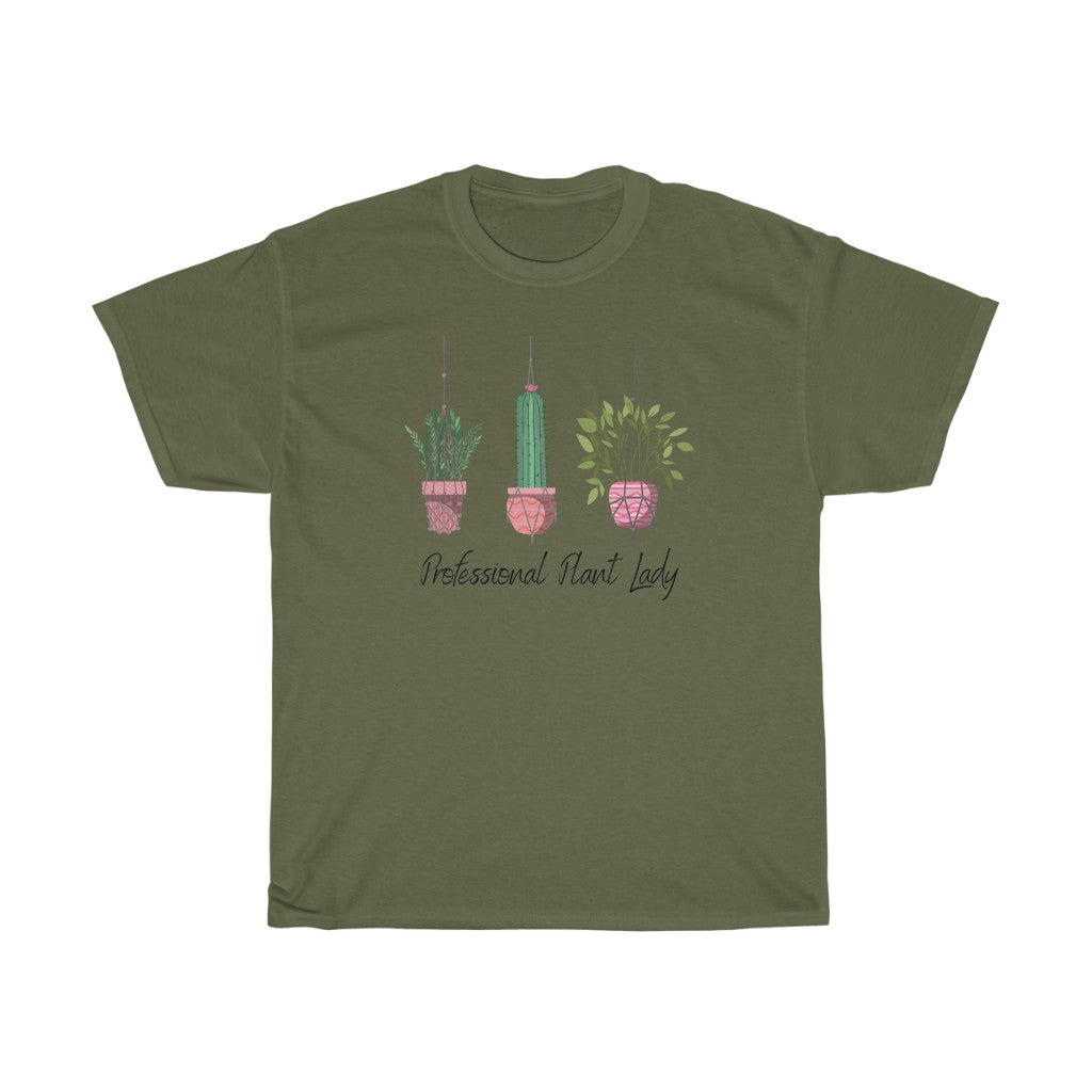 If you have kept your plants alive for more than a week, you are basically a professional. This "Professional Plant Lady" cotton t-shirt is both stylish and funny. Made with super soft cotton and is perfect for all day wear. Upgrade your style today with this cute plant lover t-shirt.