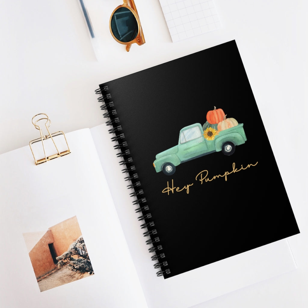 Hey Pumpkin Rainbow Spiral Notebook - Ruled Line