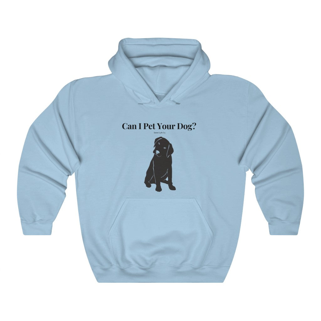 Every time you walk past a dog, your first thought is always “Can I Pet Your Dog?” This funny dog hoodie sweatshirt is perfect for all occasions and super cozy made with 100% cotton. So next time you walk past a cute pup, you won’t even have to say a word.
