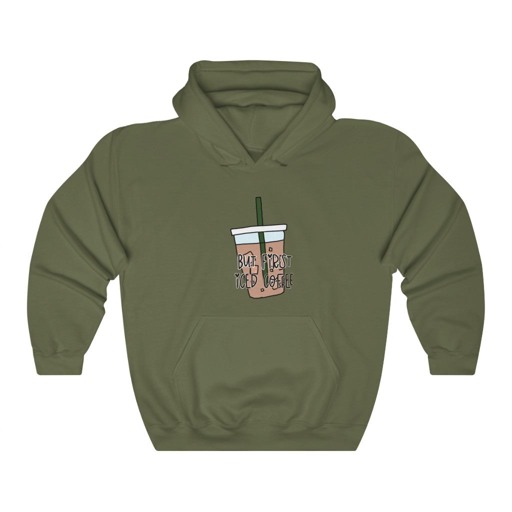 For all you iced coffee lovers out there, this hoodie is for you! Iced… always, am I right?! Not matter the weather stay cozy while you sip your iced coffee, with this sweatshirt.
