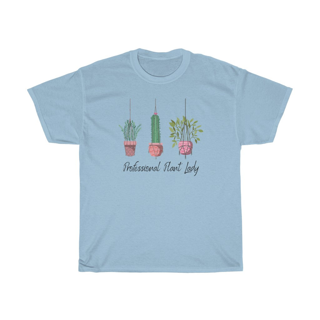 If you have kept your plants alive for more than a week, you are basically a professional. This "Professional Plant Lady" cotton t-shirt is both stylish and funny. Made with super soft cotton and is perfect for all day wear. Upgrade your style today with this cute plant lover t-shirt.