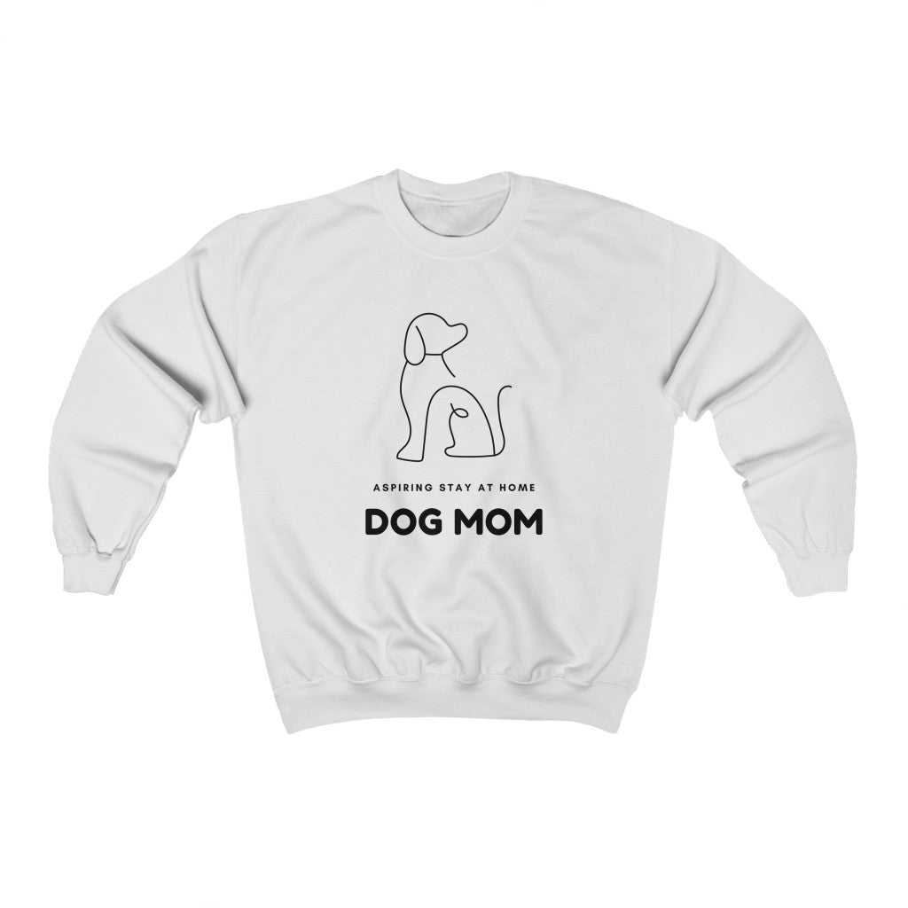 When your only aspiration in life is to make sure your dog has the best life possible. This funny Aspiring Stay at Home Dog Mom crewneck sweatshirt is made with 100% cotton blend so it is super soft and comfortable. Perfect for morning walks or cuddling on the couch with your furry friend, this will be your new favorite sweatshirt guaranteed.