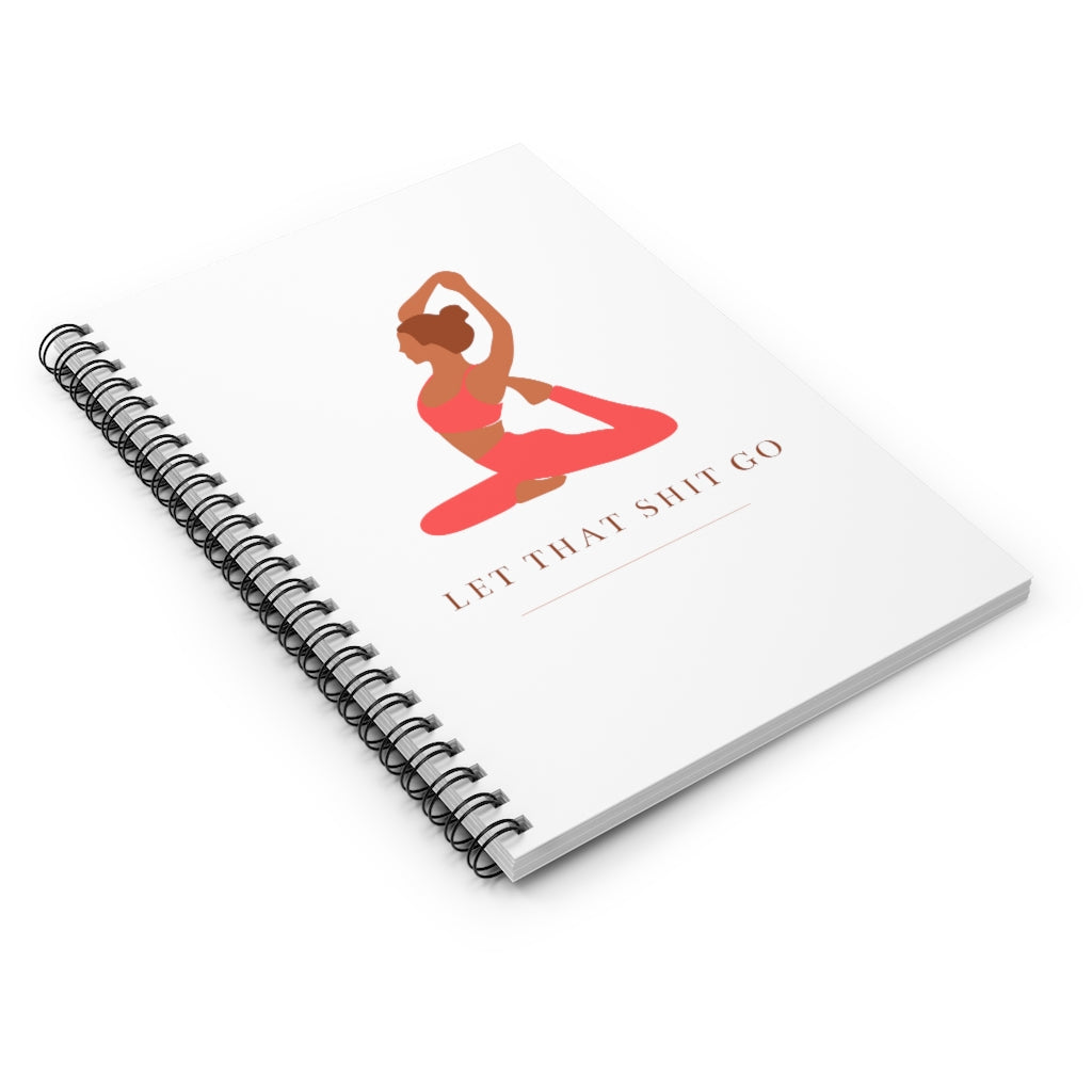 Take a deep breath in and out. This yoga inspired notebook is designed with the phrase “Let That Shit Go”. Manifest all good things coming to you in the future with this stylish journal. Take it with your favorite pair of leggings and feel all the good vibes. This journal has 118 ruled line single pages for you to fill up!