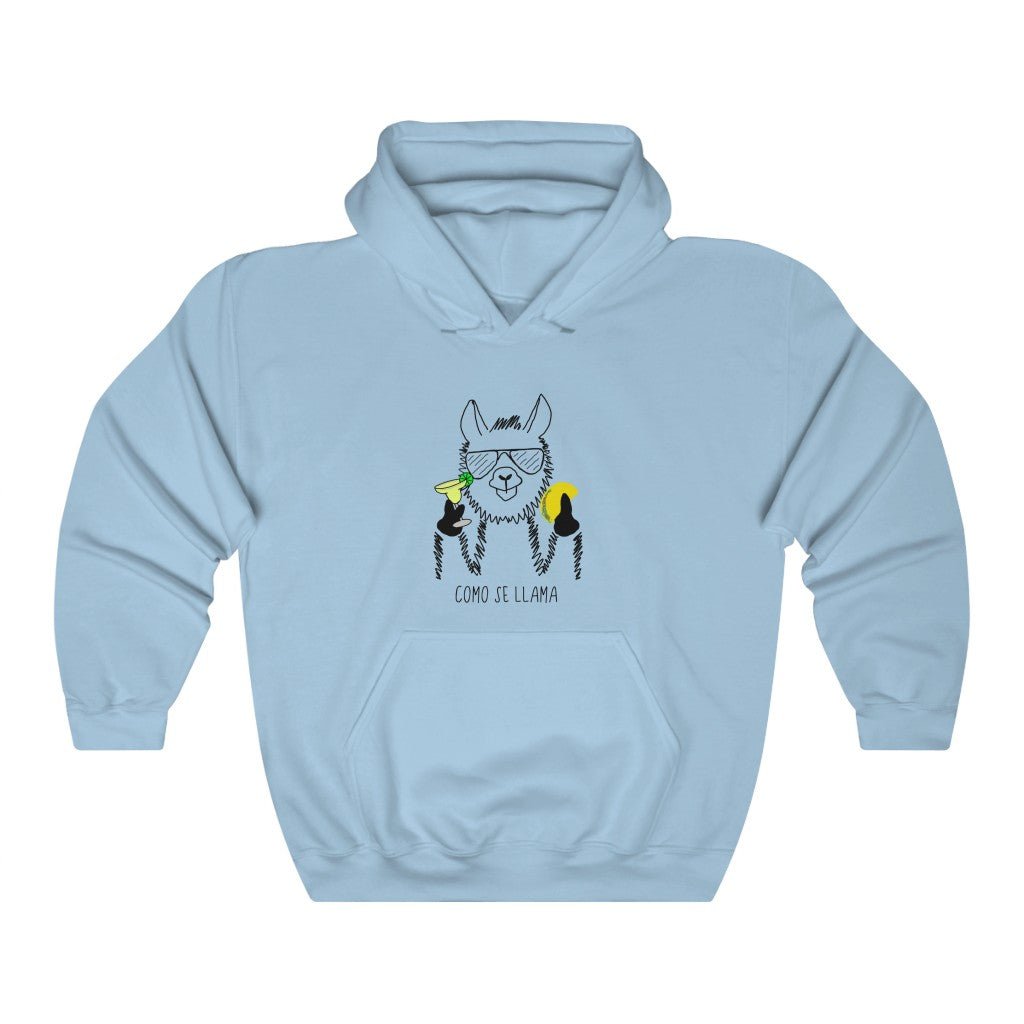 Coming Se Llama?! This funny hoodie sweatshirt put a fun and festive twist on the original Spanish saying. Show off your sense of humor and love for llamas with this funny hoodie. This llama rocking his taco, margarita, and cool sunglasses are the perfect gift for your Cinco de Mayo holiday, or just to wear around town!