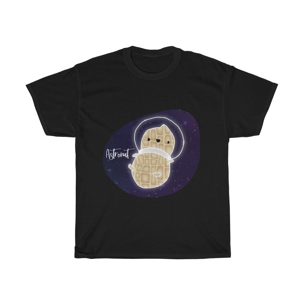 What do you get when you cross an astronaut and a peanut?... an Astronut! Show off your sense of humor in this funny, galactic, out of this world cotton t-shirt. Makes the perfect gift for your punny uncle or for your friend who can't stop making dad jokes!