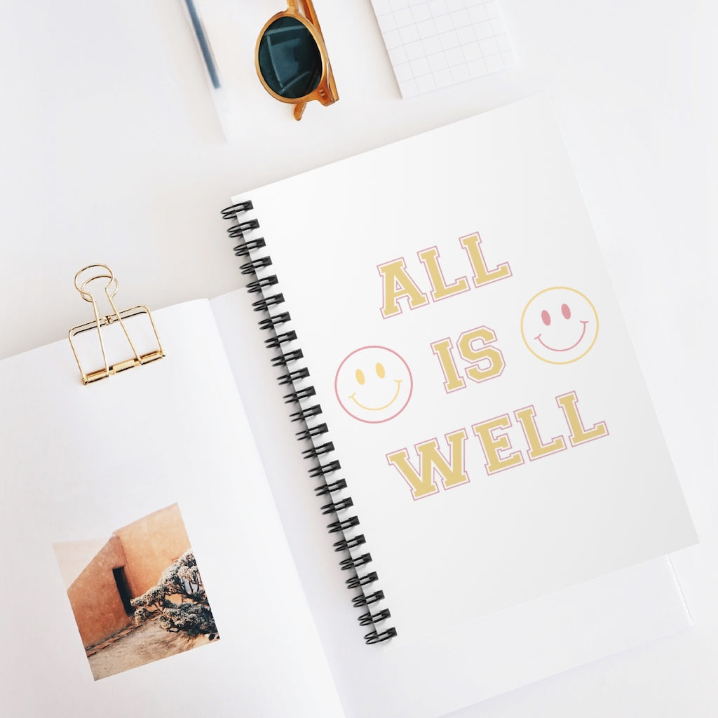 All is Well Spiral Notebook - Ruled Line