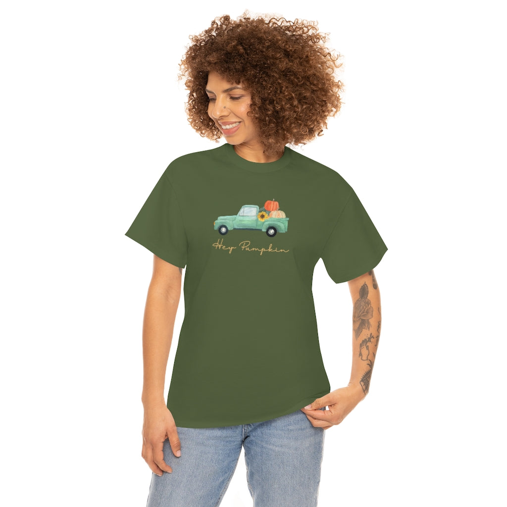 Hey Pumpkin Rainbow Cotton T-shirt