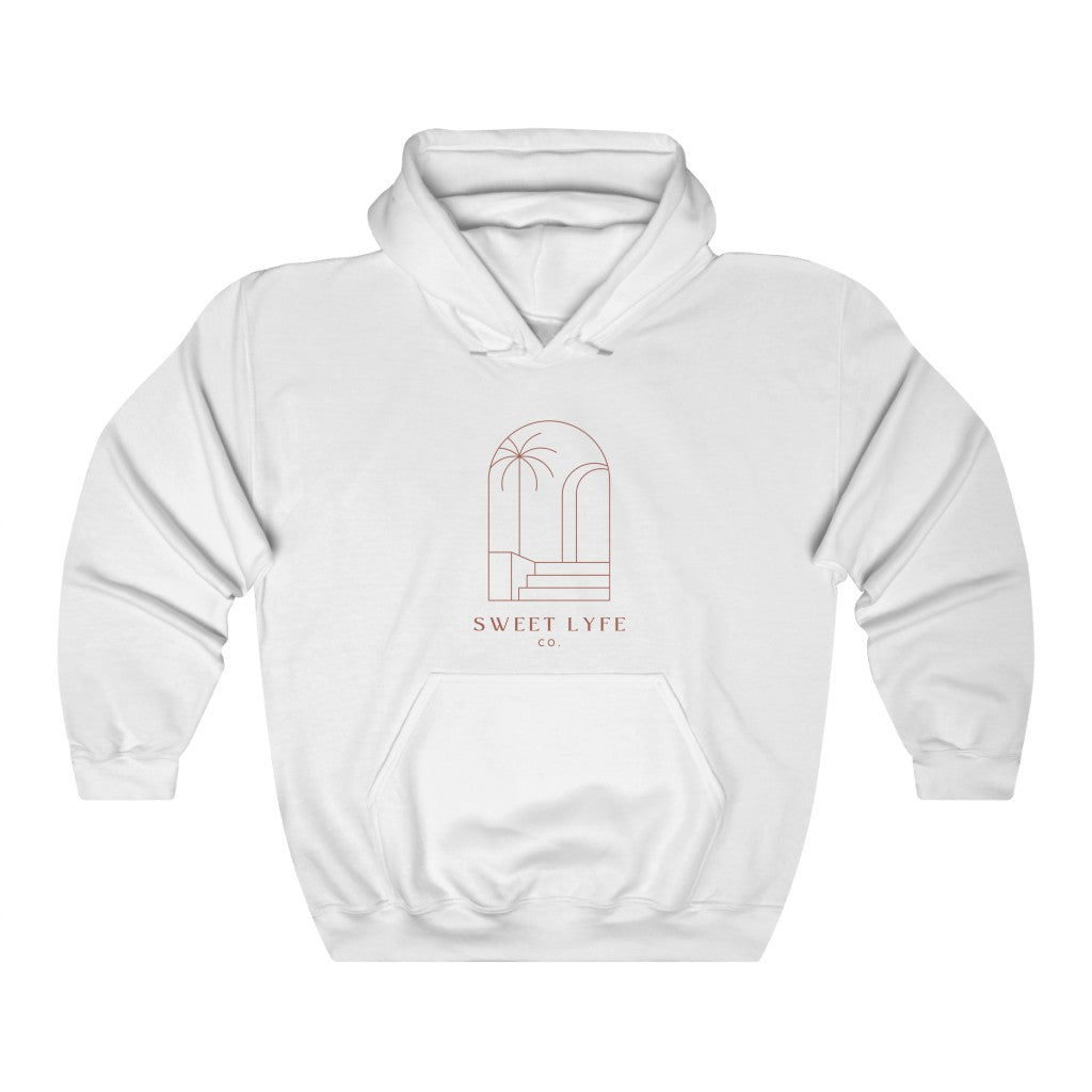 Wishing you were on a beach somewhere? Us too! This tropical hoodie has a minimalist design that inspires all things beachy. Made with a breathable cotton, you can rock this sweatshirt in comfort and style.