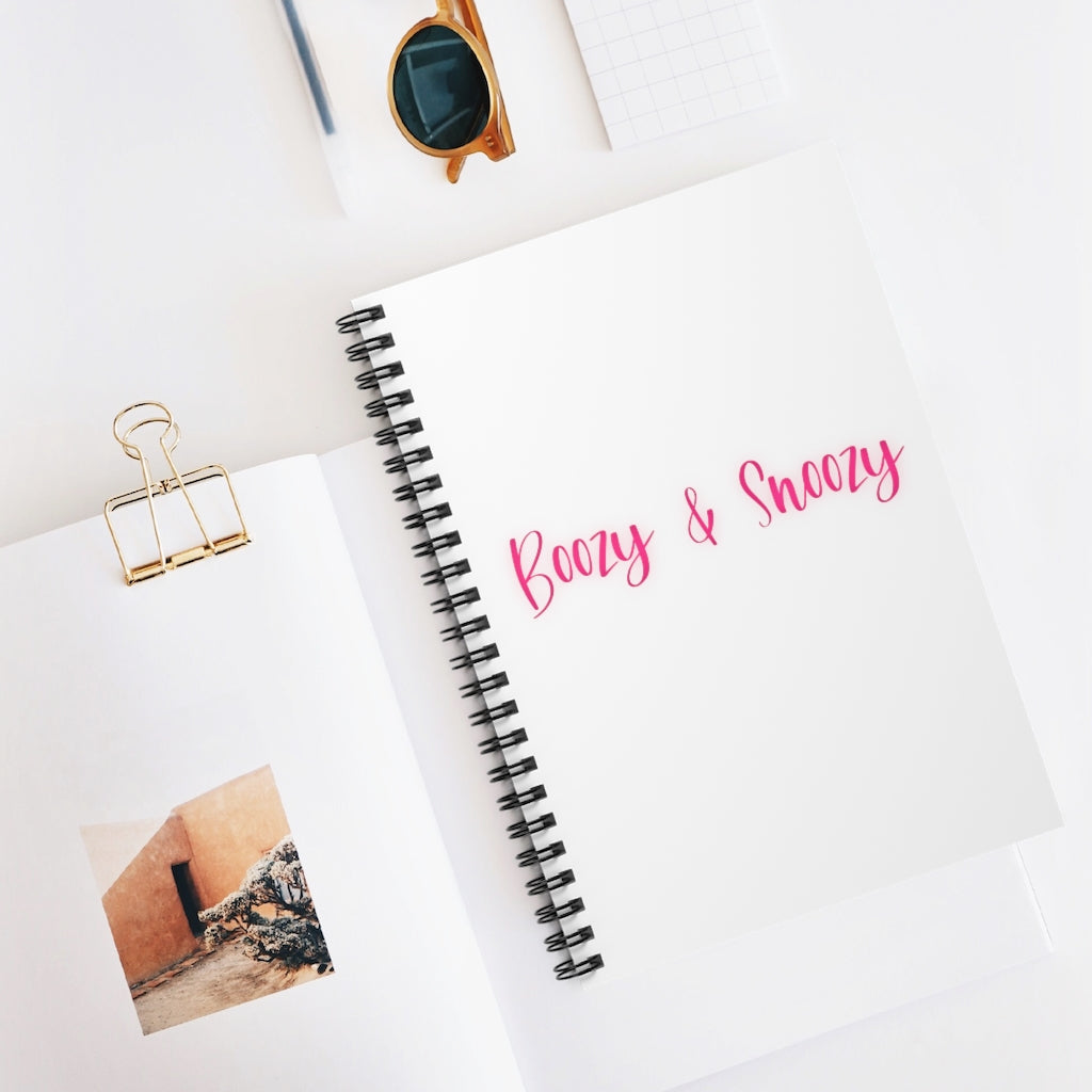 Boozy and Snoozy! Sleepy but still need a drink? This notebook is perfect for planning brunch with the girls or a great gift for your boozy friends. After a long night out partying you can make your hungover to do list in this journal. This journal has 118 ruled line single pages for you to fill up!