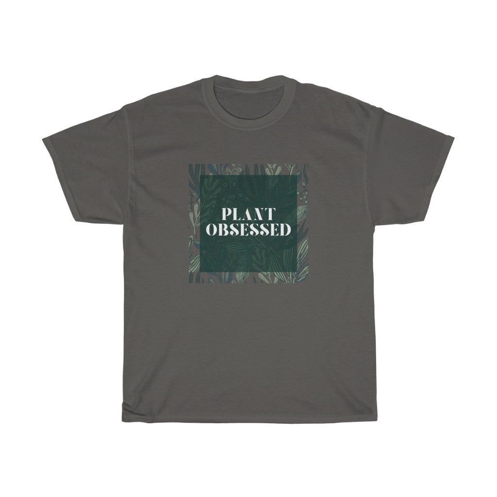 Calling all plant lovers. This plant obsessed cotton t-shirt has a gorgeous plant leaf design with the phrase Plant Obsessed. Whether you are just starting out your plant journey or your living space has become a jungle, this t-shirt is for you.