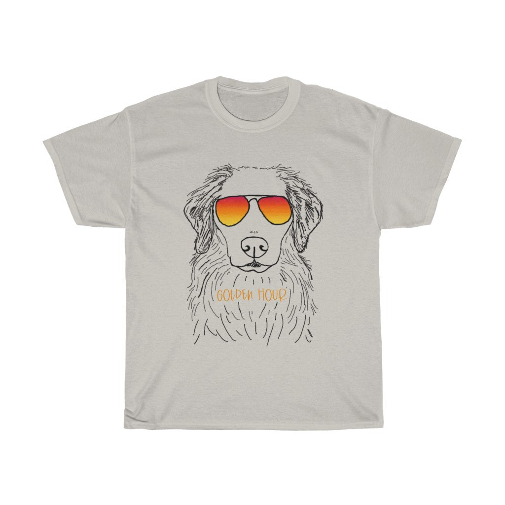 Happy Golden Hour! This cotton t-shirt is perfect for trying to catch that golden lighting with your golden retriever! Perfect gift for that golden lover in your life.