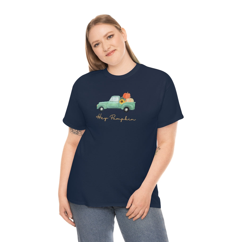 Hey Pumpkin Rainbow Cotton T-shirt