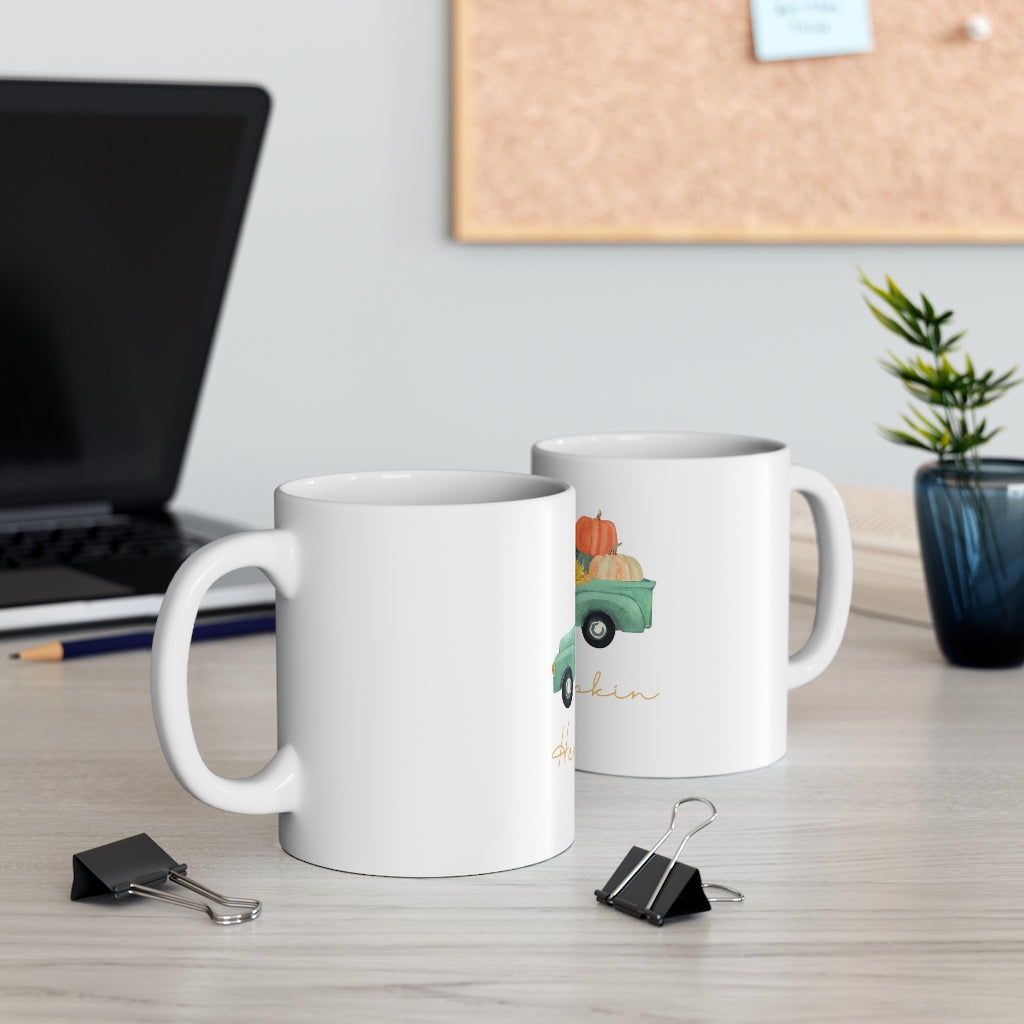 Hey Pumpkin Rainbow Mug 11oz