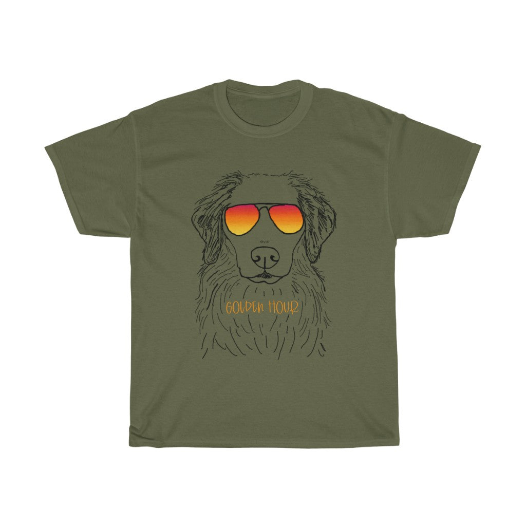 Happy Golden Hour! This cotton t-shirt is perfect for trying to catch that golden lighting with your golden retriever! Perfect gift for that golden lover in your life.