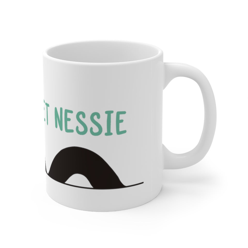 Let’s Get Nessie! This Loch Ness Monster inspired ceramic mug is perfect for those nights getting messy searching for the mysterious Nessie. This mug is 11 oz, lead and BPA free, and microwave and dishwasher safe!