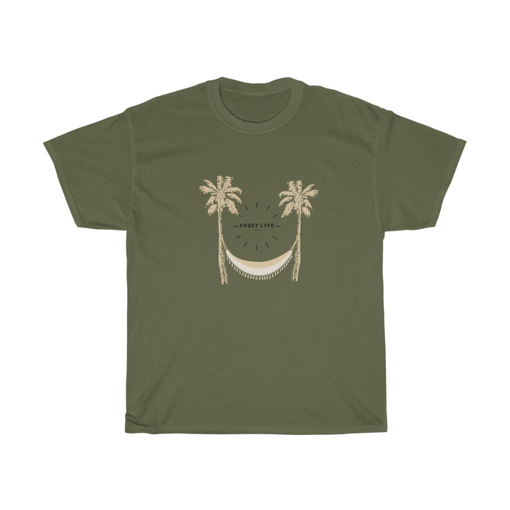 Feel all the happy vibes with this Tropical Sweet Lyfe Cotton T-shirt. Inspired by seeing the good in life and knowing great things are coming, this uplifting t-shirt is the perfect addition to your closet. Made with a super soft cotton, you can radiate positivity and be comfortable at the same time. Shop our unique and exclusive designs at Sweet Lyfe today.