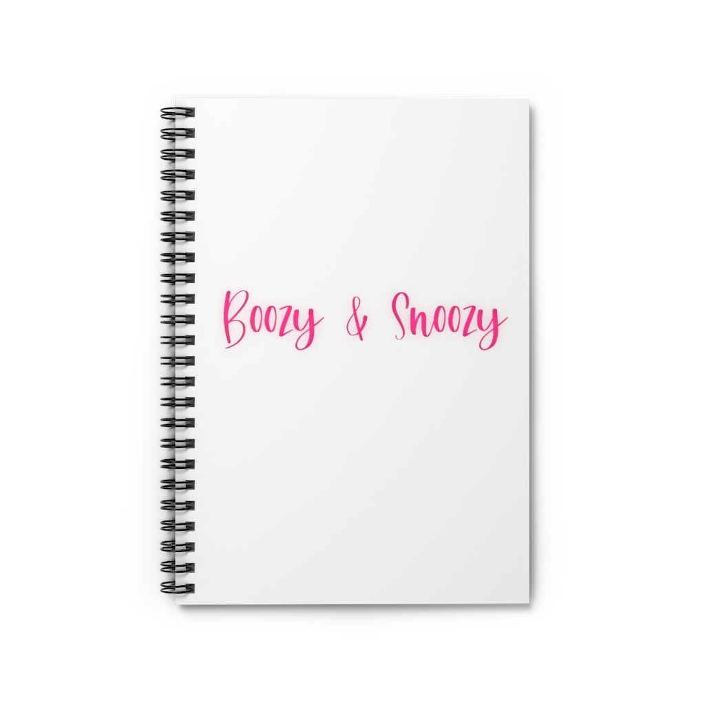 Boozy and Snoozy! Sleepy but still need a drink? This notebook is perfect for planning brunch with the girls or a great gift for your boozy friends. After a long night out partying you can make your hungover to do list in this journal. This journal has 118 ruled line single pages for you to fill up!